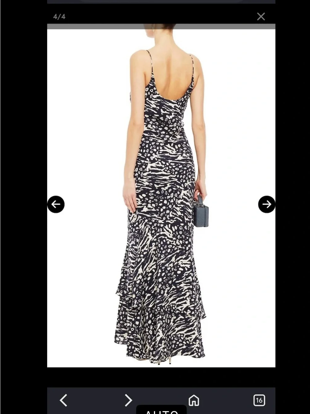 Rebecca Vallance Lola Tiered Printed Crepe Maxi Slip Dress